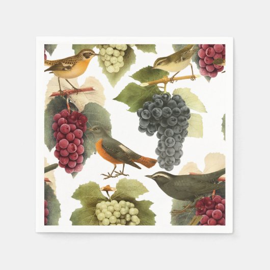 Wijn aan de wijnstok servet (Voorkant)