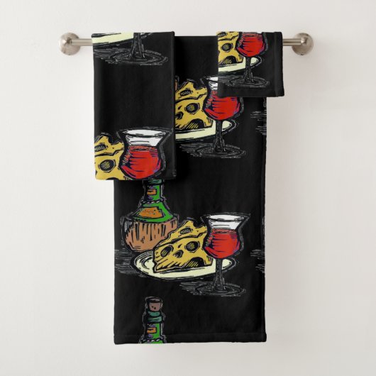 Wijn Abstract, voeg tekst toe Bad Handdoek (Insitu)