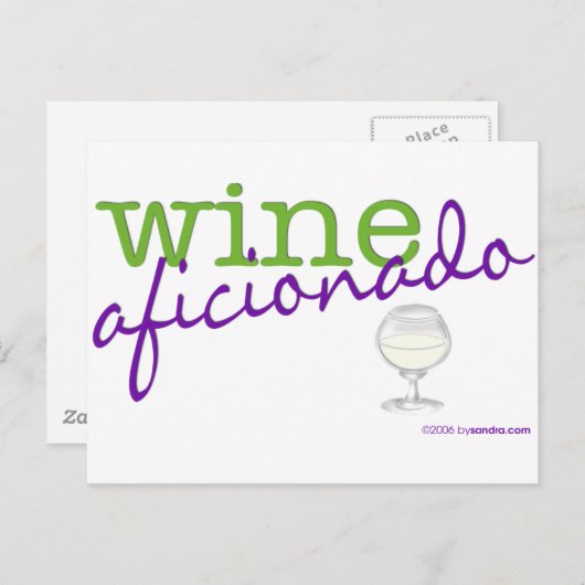 Wijn Aficionado Briefkaart (Voorkant / Achterkant)
