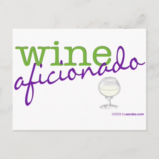 Wijn Aficionado Briefkaart (Voorkant)