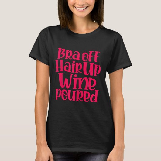 Wijn Alcohol Drinker Wino Bra T-shirt (Voorkant)