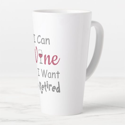 Wijn alles wat ik wil latte mok (Rechterhoek)