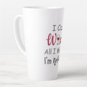 Wijn alles wat ik wil latte mok (Linkerhoek)