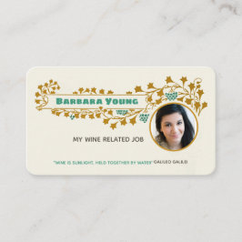 Wijn Art nouveau Mucha grapevine ornament CC1022 Visitekaartje