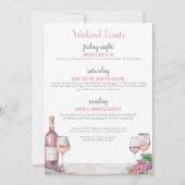 Wijn Bachelorette Feest Wijnmakerij Kaart (Achterkant)
