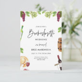 Wijn Bachelorette Uitnodiging (Staand voorkant)