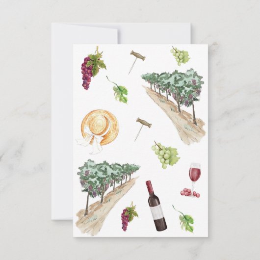 Wijn Bachelorette Uitnodiging (Achterkant)