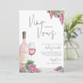 Wijn Bachelorette Vino Beloften Meisjes Weekend Kaart (Staand voorkant)