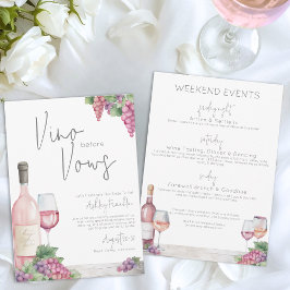 Wijn Bachelorette Vino Beloften Meisjes Weekend Kaart