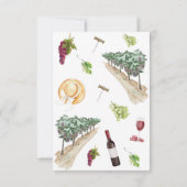 Wijn Bachelorette Weekend Invitation Kaart (Achterkant)