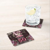 Wijn & Ballonnen 50e verjaardag gepersonaliseerd Kartonnen Onderzetters (Insitu)