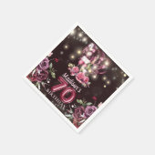 Wijn & Ballonnen 70e verjaardag gepersonaliseerd Servet (Hoek)