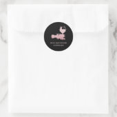 Wijn Barman Sommelier Serveuse Roze Goud Ronde Sticker (Tas)
