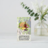 Wijn Barrel Chees Druiven Visitekaartje (Staand voorkant)