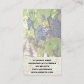 Wijn Barrel Chees Druiven Visitekaartje (Achterkant)