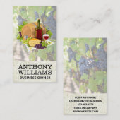 Wijn Barrel Chees Druiven Visitekaartje (Voorkant / Achterkant)