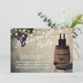 Wijn Barrel Graps  Pensioenpartij Kaart (Staand voorkant)