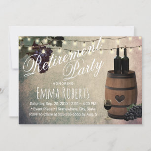 Wijn Barrel Graps  Pensioenpartij Kaart