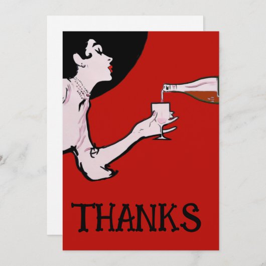 Wijn, bedankt (Voorkant / Achterkant)