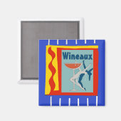 Wijn, Bedankt, tekst bewerken Magneet (Voorkant / Achterkant)