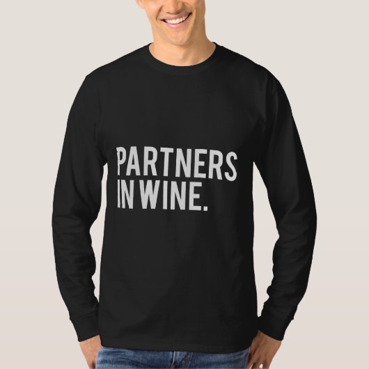 Wijn Beste Vriend Grafische Partners In Wijn T-shirt (Voorkant)