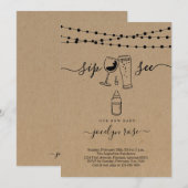 Wijn & bier Sip & See Kaart (Voorkant / Achterkant)