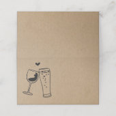 Wijn & Bier Toast Gevouwen Tent Stijl Plaats Kaart Plaatskaartje (Buitenkant ongevouwen)