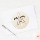 Wijn Bierfles Strand Zand Dollar Bruiloft Labels (Envelop)