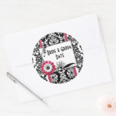 Wijn Bierfles Zwart-wit Bruiloft Labels (Envelop)