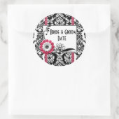 Wijn Bierfles Zwart-wit Bruiloft Labels (Tas)