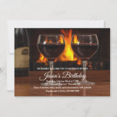 Wijn bij de haard uitnodiging (Voorkant)