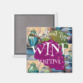 Wijn Bloedgroep Zinfandel Positief o ab b Magneet (Voorkant / Achterkant)