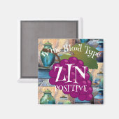 Wijn Bloedgroep Zinfandel Positief o ab b  Magneet (Voorkant / Achterkant)