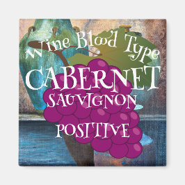 Wijn Bloedtype Cabernet Sauvignon Positief o ab b Magneet