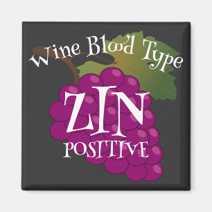 Wijn Bloedtype Zin Positief o ab b negatief Magneet