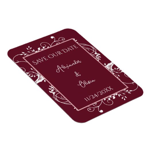 Wijn bloeit sparen de Datum Magnet Magneet (Rechterzijde)