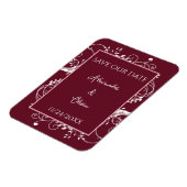 Wijn bloeit sparen de Datum Magnet Magneet (Linkerzijde)