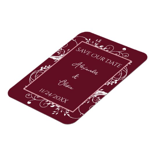 Wijn bloeit sparen de Datum Magnet Magneet (Linkerzijde)