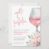 Wijn Bloemen 60ste Verjaardagsfeest Kaart (Voorkant)