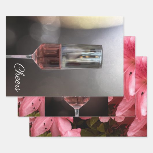 Wijn Bloemen Inpakpapier Vellen (Set)