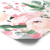 Wijn Bloemen Verjaardagsfeest Welkomstbord Poster (Hoek)