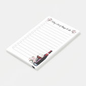 Wijn & Bloemenlijst Lijst van dingen om te doen Post-it® Notes (Schuin)