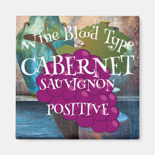 Wijn Blood Type Cabernet Sauvignon Positief o.b. Magneet