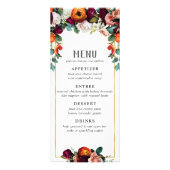 wijn, Blush en verbrand Oranje menu (Voorkant)