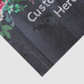 Wijn Blush & Navy Wood Bourgondië Aangepaste bruil Tissuepapier (Detail)