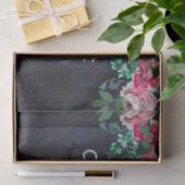 Wijn Blush & Navy Wood Bourgondië Aangepaste bruil Tissuepapier (Geschenk)