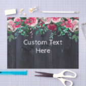 Wijn Blush & Navy Wood Bourgondië Aangepaste bruil Tissuepapier (Craft)