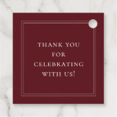 Wijn Bordeaux Burgandy Modern Classic Minimalist Bedankjes Labels (Achterkant)