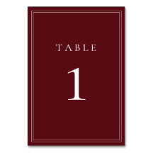 Wijn Bordeaux Classic minimalistisch tabelnummer