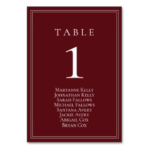 Wijn Bordeaux Classic Tafelnummer Zitkaart